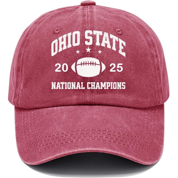 National Champions 2025 Keps, Football Championship Hatt, 2025 National Champions Hatt, Titelvinnande Keps Wine Red