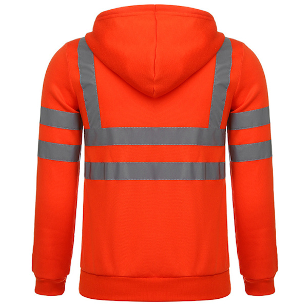Hej Vis Säkerhetsväst Hög Synlighet Reflekterande Jacka # 2 Orange 4XL