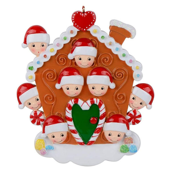 DIY Perhe Joulu Joulukuusi Ripustuskoriste Lahja Ornamentti 8 heads
