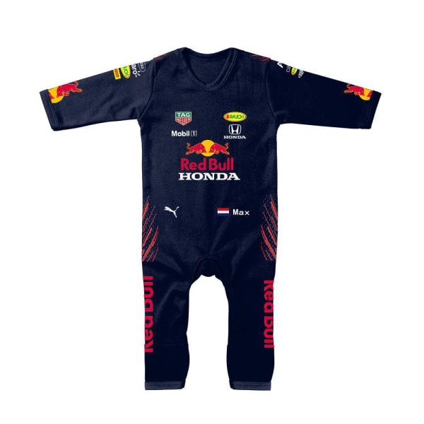 2023 F1 Ny säsong Sport Baby Jumpsuit Vår Höst Svart Bebisar Pojke Barn Romper Jumpsuit Formel 1 Racing Team Nyfödd Krypdräkt F 18M