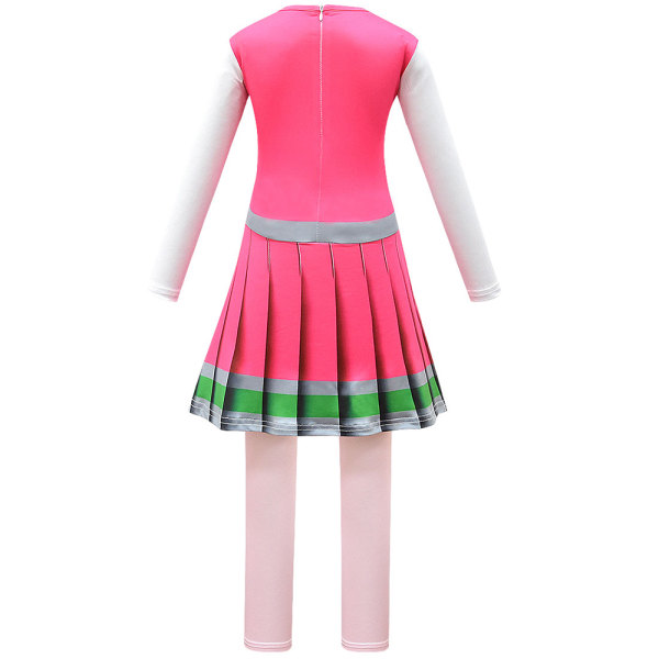 Barnfest Anime Cosplay Zombie College 2cos Service Kort kjol Costume 110cm