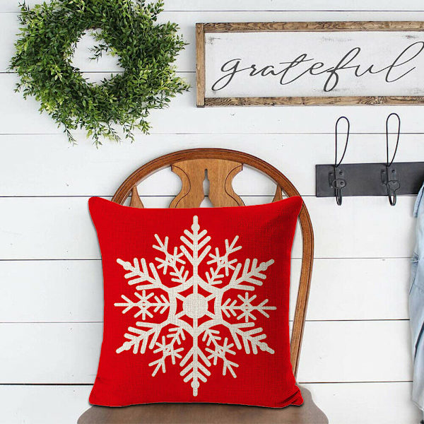 1 st julöverdrag för soffa med tryck, kuddfodral, hem- och kontorsdekoration B