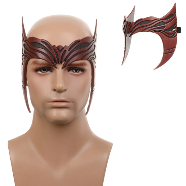 Halloween Mask Superhjälte Cosplay Wanda Scarlet Witch Hjälm Crown Maximoff Mask Maskerad Prop