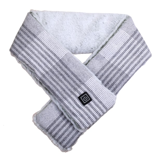 Uppvärmd Halsduk, Halsvärmare, Elektrisk Sjal, USB-Infraröd Värme Gray and white grid