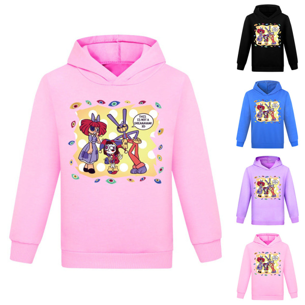 Fantastisk Digital Circus Kids Casual Hoodie Sweatshirt Toppar Present purple 160cm