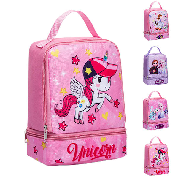 Matpose Gjenbrukbar Bento Pose Barnas Bento Boks Sterk Pose pink snow