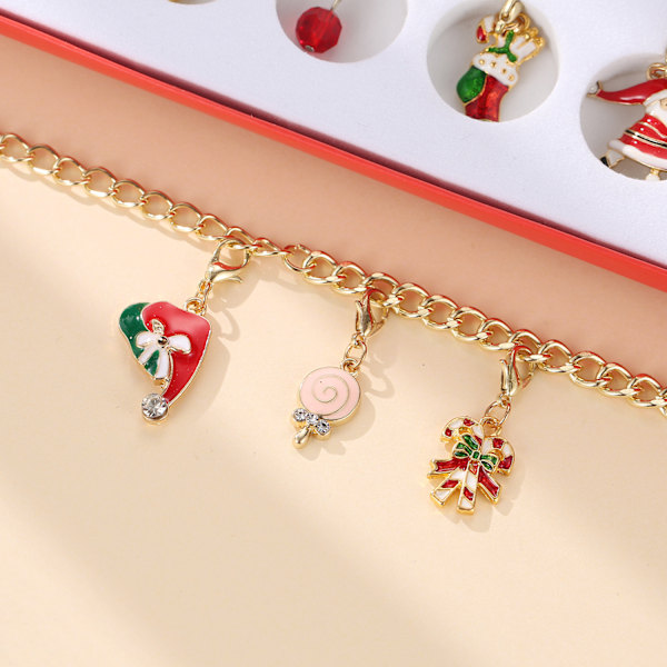 Julkalender DIY Smyckesberlock Armband Gör-Det-Själv-Kit Present