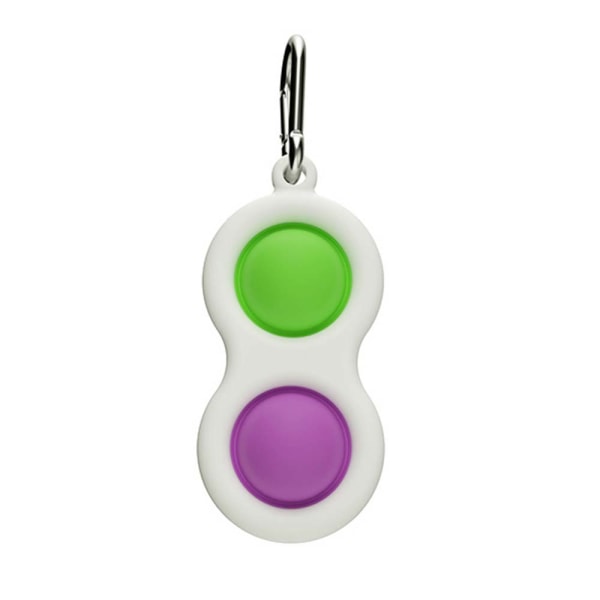 Baby Simpl Dimpl Finger Infinity Cube Board Nyckelring Sensorisk leksak Green - Purple