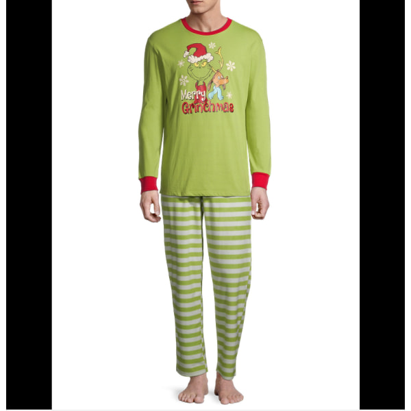 Jul Familj Matchande Pyjamas Set Grinchen Nattkläder Dad M