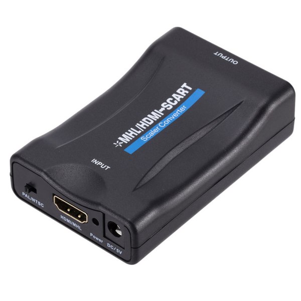 Scart till HDMI-adapter 1080p Video Audio Konverter USB-kabel