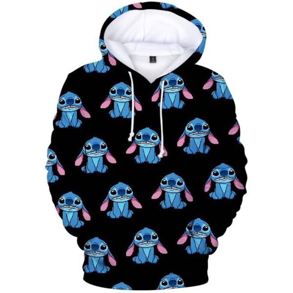 Kids Stitch Cosplay Hoodie Jacka Kostymer Sweatshirt Toppar D 120cm