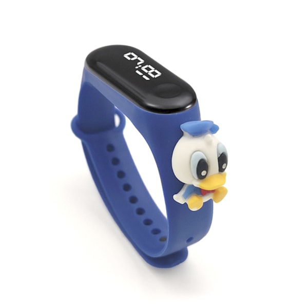 Barnens tecknade sport LED digital klocka / Smartwatch / Armbandsur Royal Blue Donald Duck
