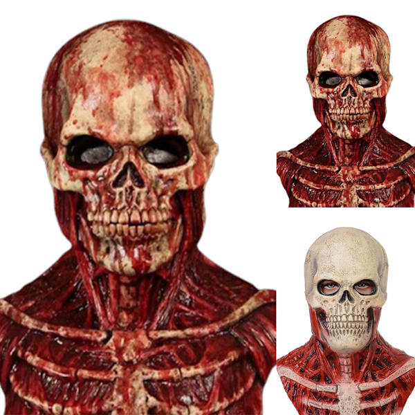 Skræmmende Kranie Maske Halloween Maske Fuld Hoved Cosplay rekvisitter B