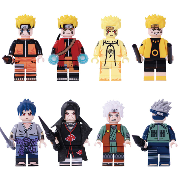 Naruto Toys Minifigurer Sasuke Kakashi Itachi byggstenar F