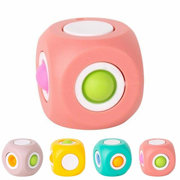 Magic Pop it Push Bubble Hand Spinner Fidget Toys Simple Dimple pink