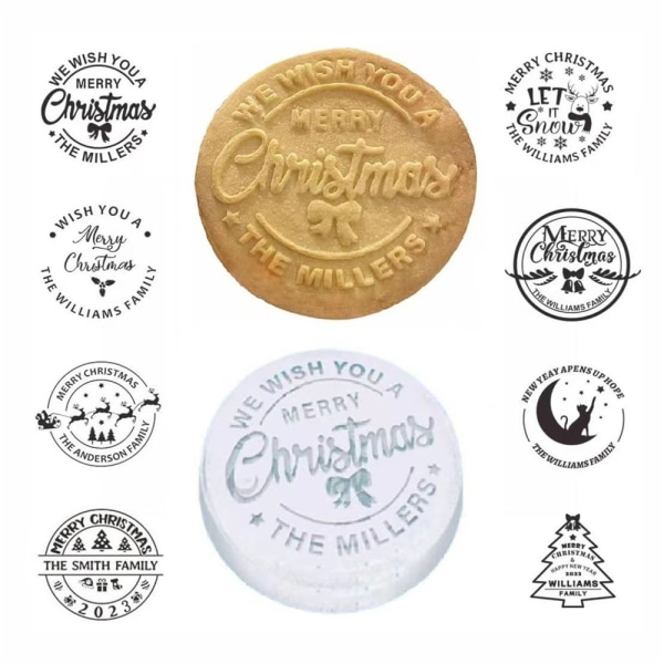 8Pack 2023 Christmas Cookie Stamp God Jul Personifierad