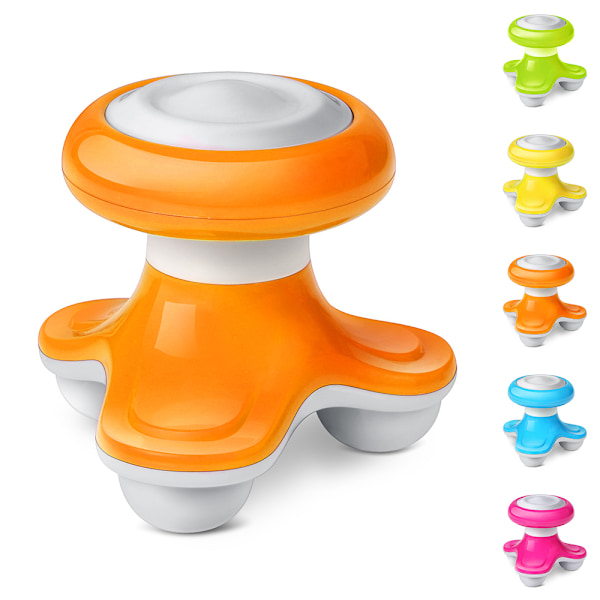 Elektrisk Mini Massager för Nacke, Axlar - Vågrörelse och Vibration för Avkoppling orange