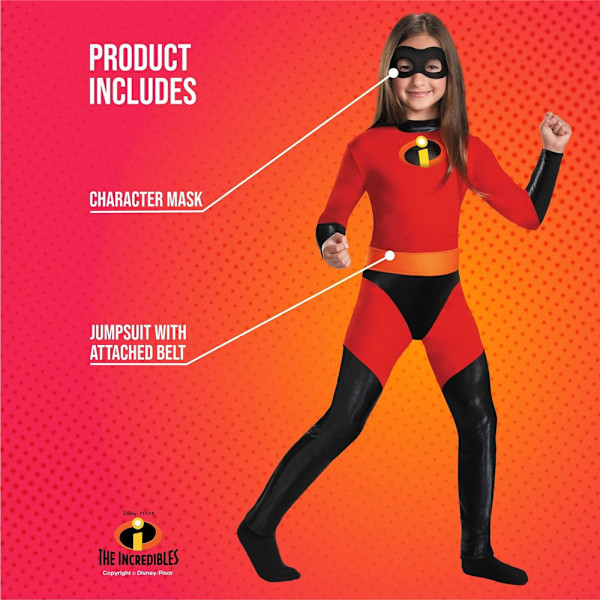 Barn Pojkar Flickor The Incredibles Cosplay Maskerad Kostym Party Bodysuit 5-7Years