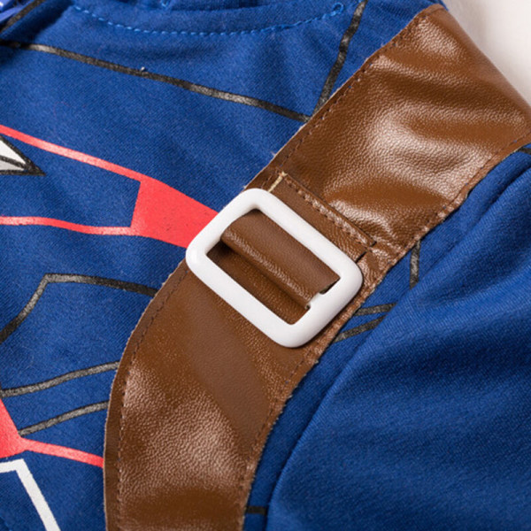 Pojkar Flickor Huvtröjor Superhjälte Sweatshirt Jacka Kappa Captain America 110