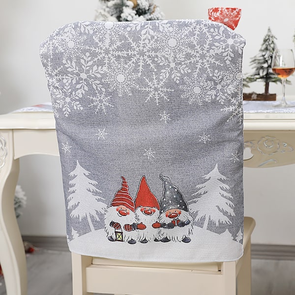 2 st Jul Matsalsstolsöverdrag Ornament för Jul Red