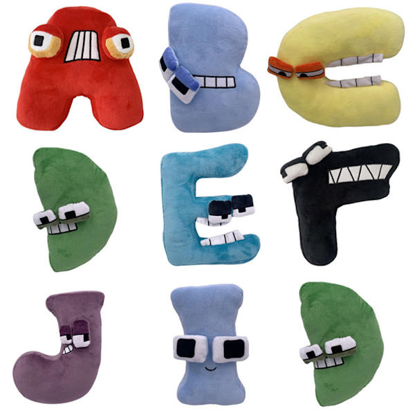 Alphabet Lore Plyschleksak Fylld Plushie Söt Docka Julgåva Barn C