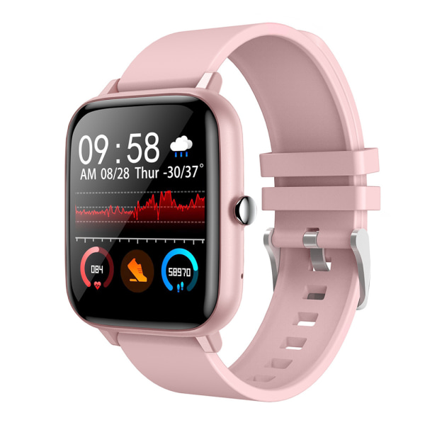 Smart Watch Fitness Herr Puls Sportklockor Vattentät pink