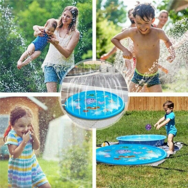 100 cm Inflatable Sprinkler Splash Pad Play Mat Water Toys 100cm diameter