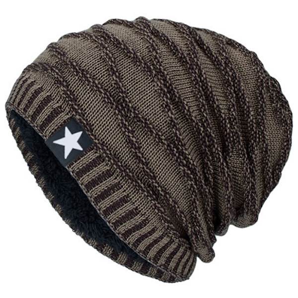Män Kvinnor Stickad Vinter Baggy Slouch Beanie Hatt Skalle Skidmössa Wine Red