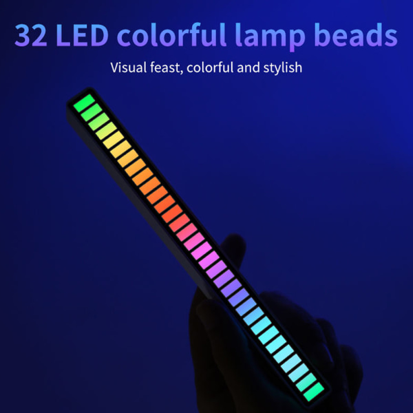 RGB Atmosphere Lamp Ljudstyrd Rhythm Music Ambient Light black