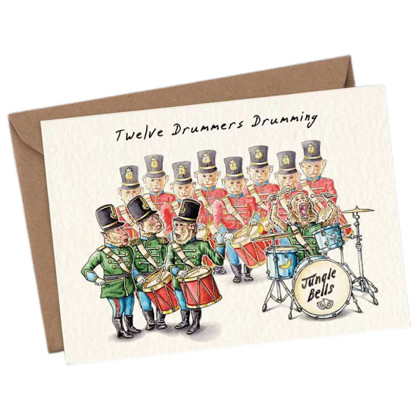 Tolv dager med julekortsett 12 dager Sære Morsomme Kort Nedtelling Julegave 12PCS