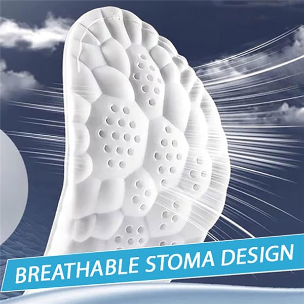 1Par 4D Cloud Technology Innersula Ultra Comfort Insoles Feet Insoles Grey 43-44