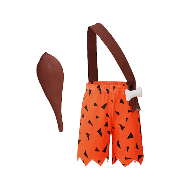 Halloween Pyjamas Barn Barn Pojkar Och Flickor Halloween En-Axlade Remmar Geometriska Mönster Shorts Orange 110cm