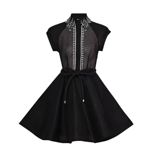 Zim Style Matchmaker Flip Linned-Blanding Mini Kjole Damekjole Black XL