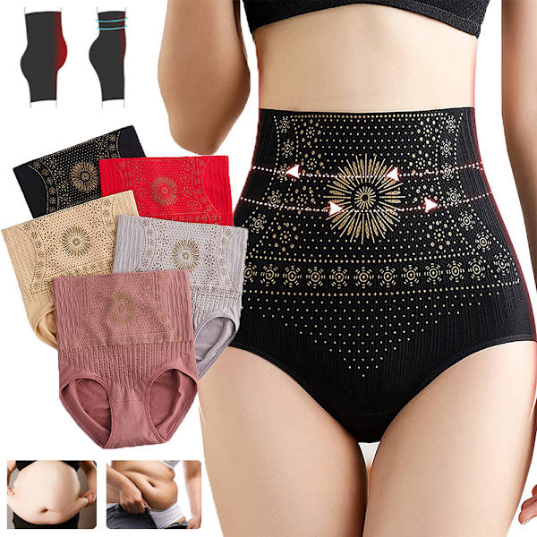 Dame Restorative Body Shaper Trusser Mave Høj Talje Undertøj Bean paste color XL