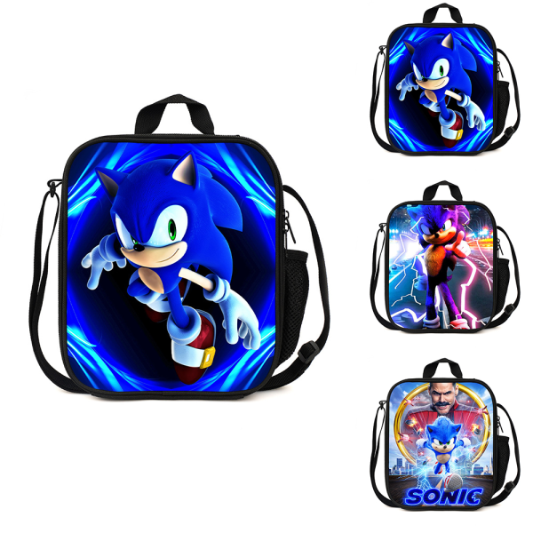 Sonic The Hedgehog -sarjakuvakuvioinen kannettava lounaslaukku Bento-rasia A