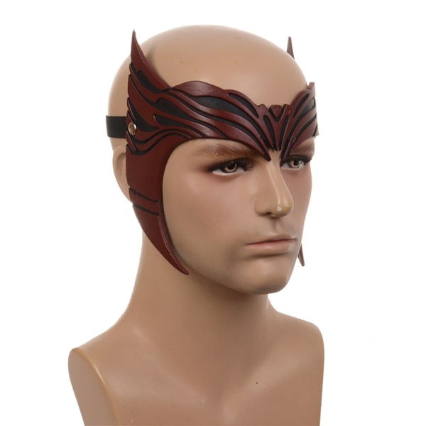 Halloween Mask Superhjälte Cosplay Wanda Scarlet Witch Hjälm Crown Maximoff Mask Maskerad Prop