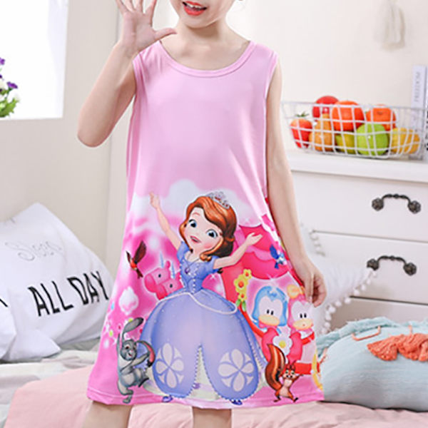 Flickor Nattlinnen Väst Nattkläder Bekväma Prinsessa Nattlinne Klänning För Barn Flickor Pyjamas Hemkläder #10 12