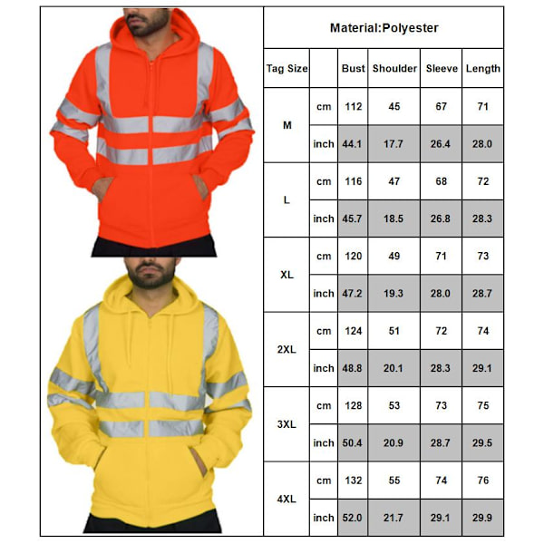 Hej Vis Säkerhetsväst Hög Synlighet Reflekterande Jacka # 2 Yellow XL