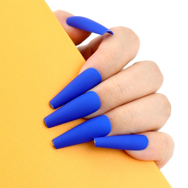 Cover Kista False Nail Tips Fake Nails Manikyr UV Gel Blue