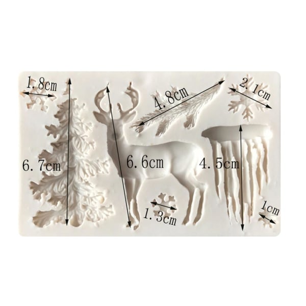 Jul Silikone Fondantform Snefnug Kagedekorationsform A