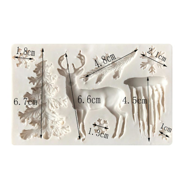 Jul Silikone Fondantform Snefnug Kagedekorationsform B