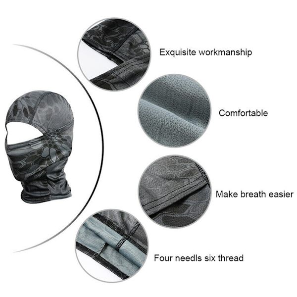 Army Camo Taktisk Jagt Balaclava Maske Udendørs #3