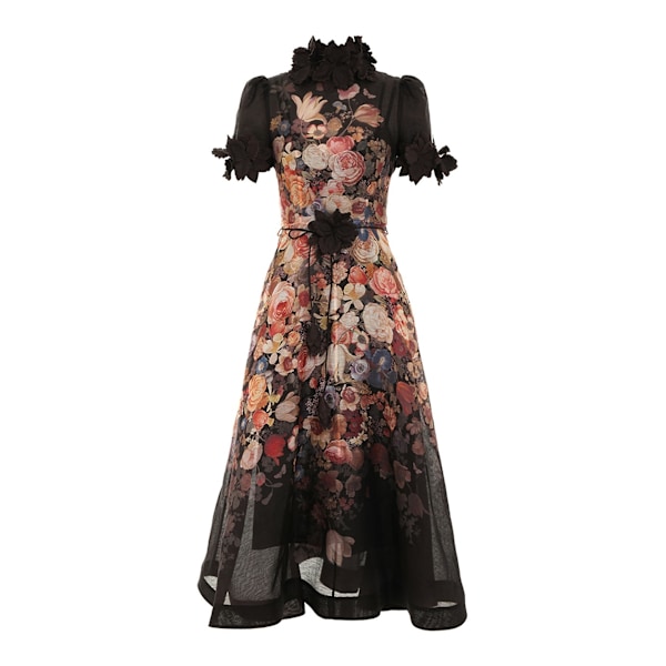 LUMINOSITY LIFTOFF FLOWER MIDI Dame Kjole Black M