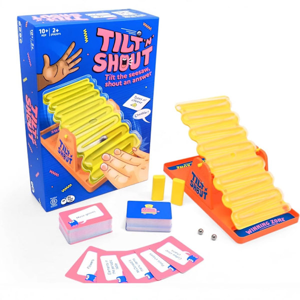 Tilt 'N' Shout - Snabbt Familjespel för Barn & Vuxna, Perfekt för Fester