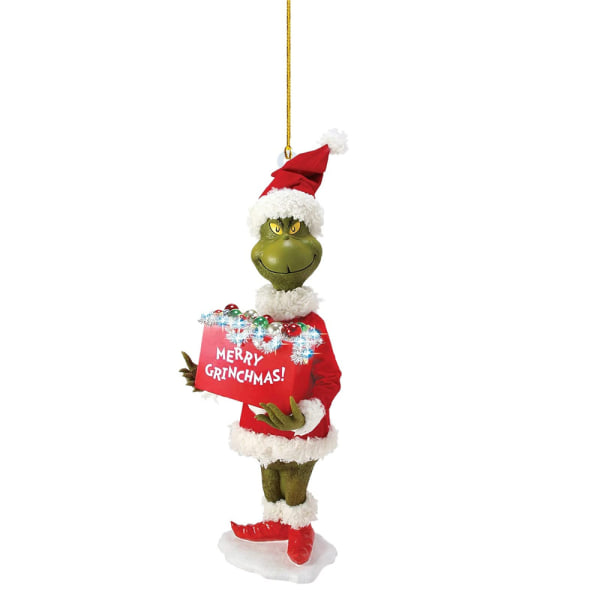 Christmas Grinch Ornaments Xmas Tree Hanged Figur Hänge Dekor D
