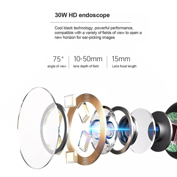 Öronvaxborttagare HD-kamera Trådlös öronendoskop Skedvalspresent Light green