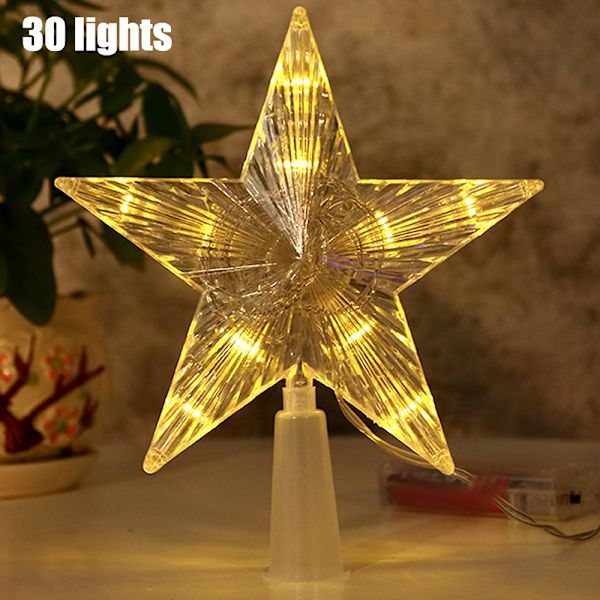 Julgransstjärna med LED-lampor Stjärnljus för jul 30 Light