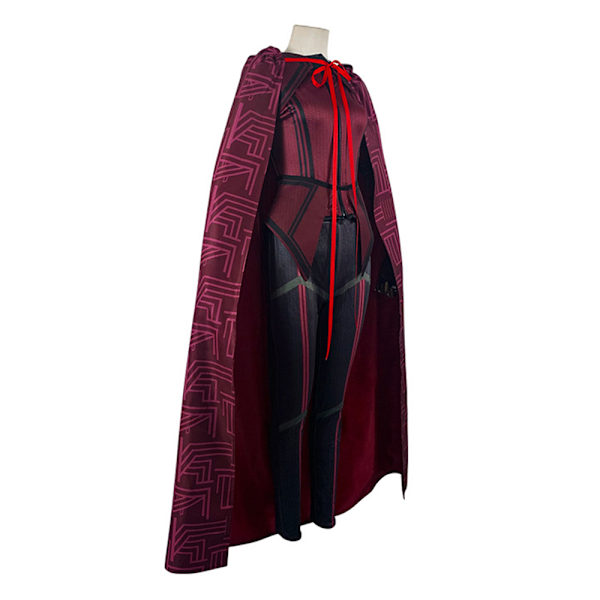 Wanda Vision Maximoff Scarlet Witch Cosplay Kostym Halloween Fancy Set Kvinnor 3XL