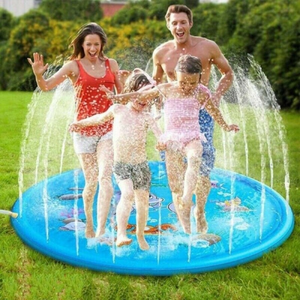 100 cm Inflatable Sprinkler Splash Pad Play Mat Water Toys 100cm diameter