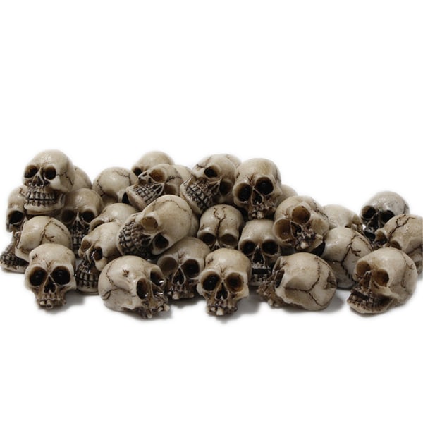 20st Halloween Mini Skulls Vintage Loot Dekorationer Rekvisita 20PCS